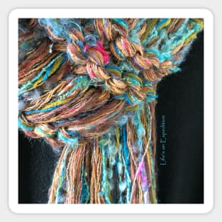 Wild Scarf, fiber arts, knitting Sticker